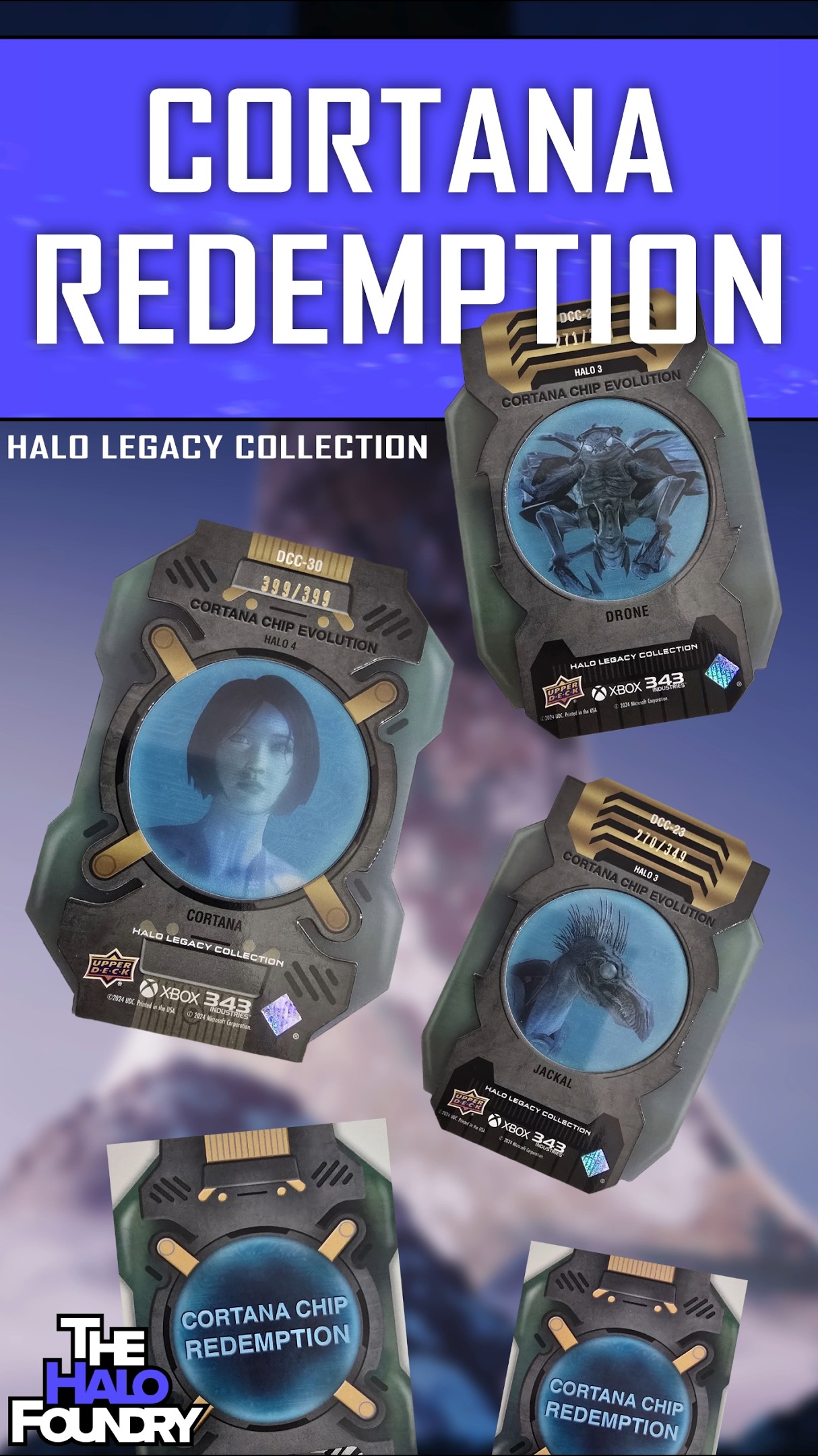 Halo Legacy Cortana Redemption cards #Halo #haloinfinite