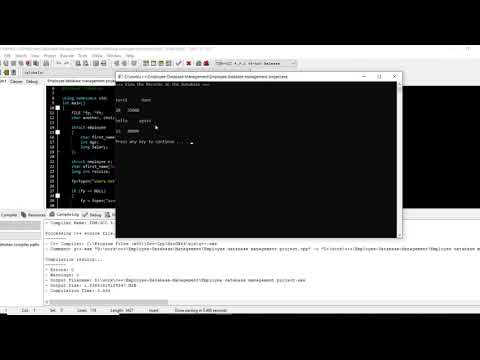 Employee Database System In C++ With Source Code | Source Code & Projects