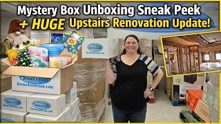 Mystery Box Unboxing Sneak Peek + HUGE Upstairs Renovation Update! Net Worth