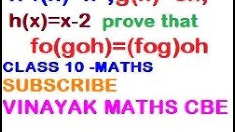 NEW COMPOSITE FUNCTIONS_ If f(x)=x^2,g(x)=3x and h(x)=x-2 , prove that fo(goh)=(fog)oh