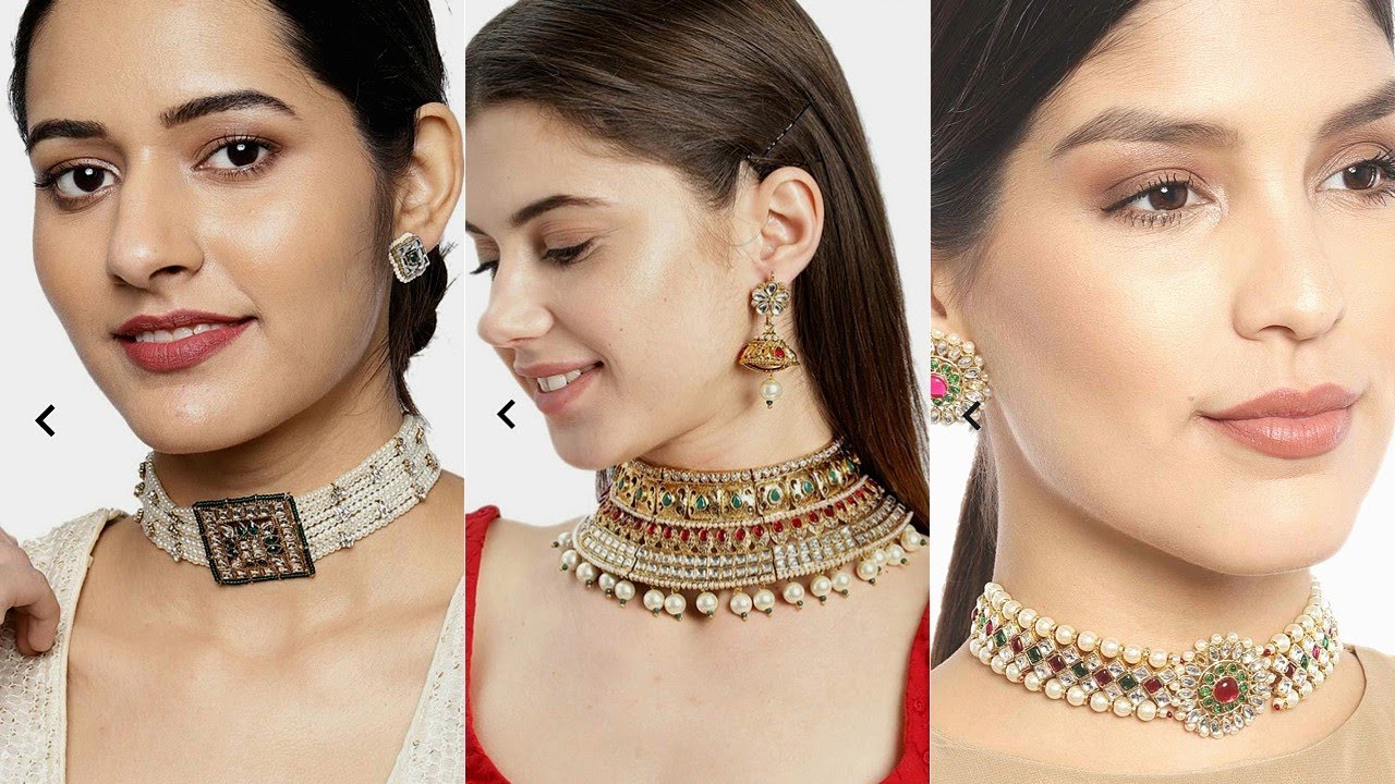 BEST online cheap jewellery collection Bridal choker necklace sets