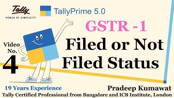 GST Return Filed or Not Filed Status in Tally Prime 5.0 #gst #gstr #gstr1 #tallyprime #tallycourse