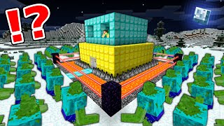 大量の強化ゾンビ vs 最強のセキュリティハウス 【マイクラ・マインクラフト】