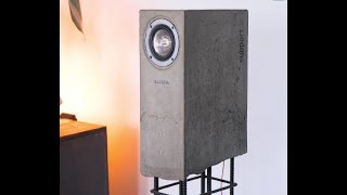 Stylish cement speakers created by a master!