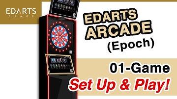 How to start and set up 01-GAME on an electronic dartboard arcade machine?