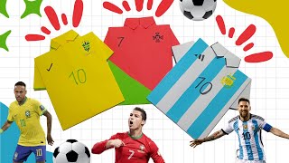 Making Paper T-shirt Jersey ⚽️ Origami | Paper Craft | DIY Craft | Craft ideas