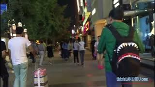 Summer Night Walk in Downtown Lanzhou on Zhangye Lu 夏夜漫步在兰州市中心的张掖路