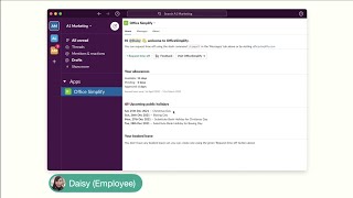 Slack time-off management for your employees with OfficeSimplify