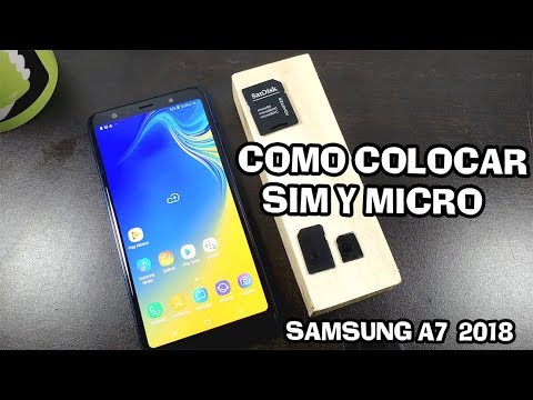 SAMSUNG GALAXY A7 2018 Como Colocar La Simcard Y La Memoria Micro SD # SAMSUNG - YouTube