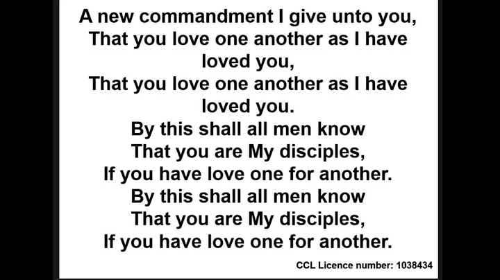 A new commandment I give unto you  Roy Crabtree