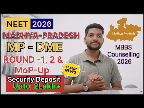 MadhyaPradesh NEET 2026 Counselling Update ✅ | MP DME Counselling 2026 Security Deposit❓|#mpneet 