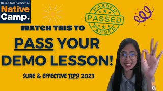 EFFECTIVE TIPS TO PASS YOUR DEMO IN NATIVE CAMP 2023! ✔️💯