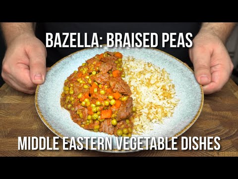 Basilla, peas and carrots with beef in tomato sauce, from the video