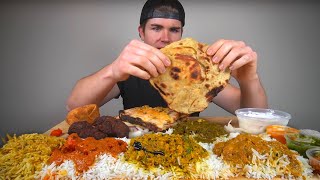 CHICKEN TIKKA MASALA, CHEESE NAAN, BIRYANI, CURRY, SAMOSA + INDIAN FOOD Mukbang! Kapoor's Akbar