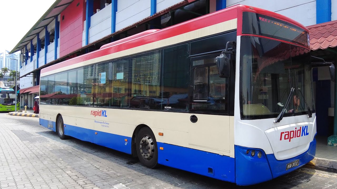 WVA3032 at Bus Stops + T224 Skip Stop | White Front rapidKL Scania K270UB