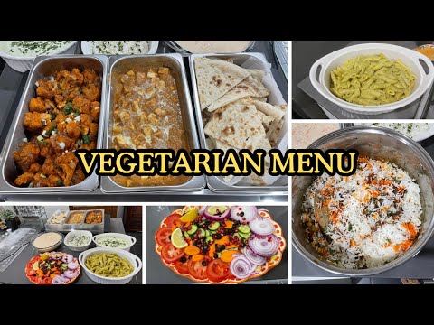 vegetarian dawat menu for 10 people gobi manchurian veg bariyani shahi paneer carrot kheer