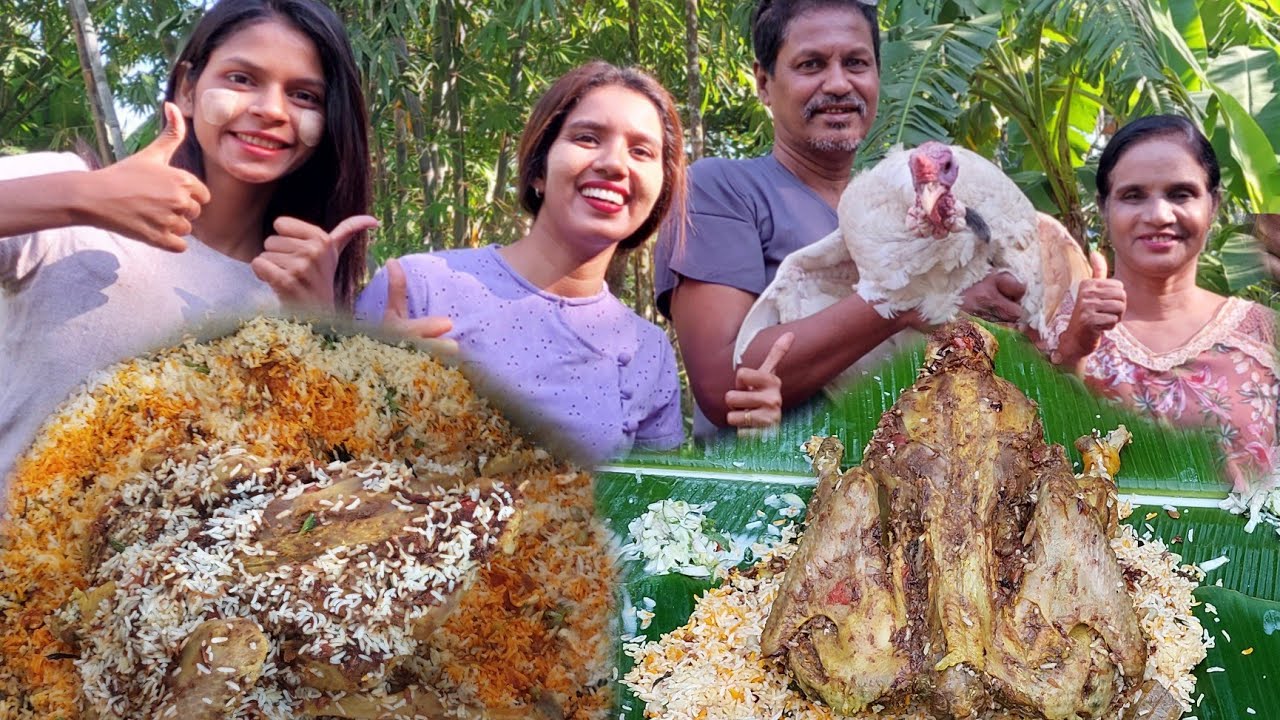 Turkey biryani ၊ ကြက်ဆင်ဒံပေါက် ဒိန်ချဉ်သခွားသီးသုပ်နဲ့ မိသားစုအတူတူ ထမင်းစားမယ်🤤❤️