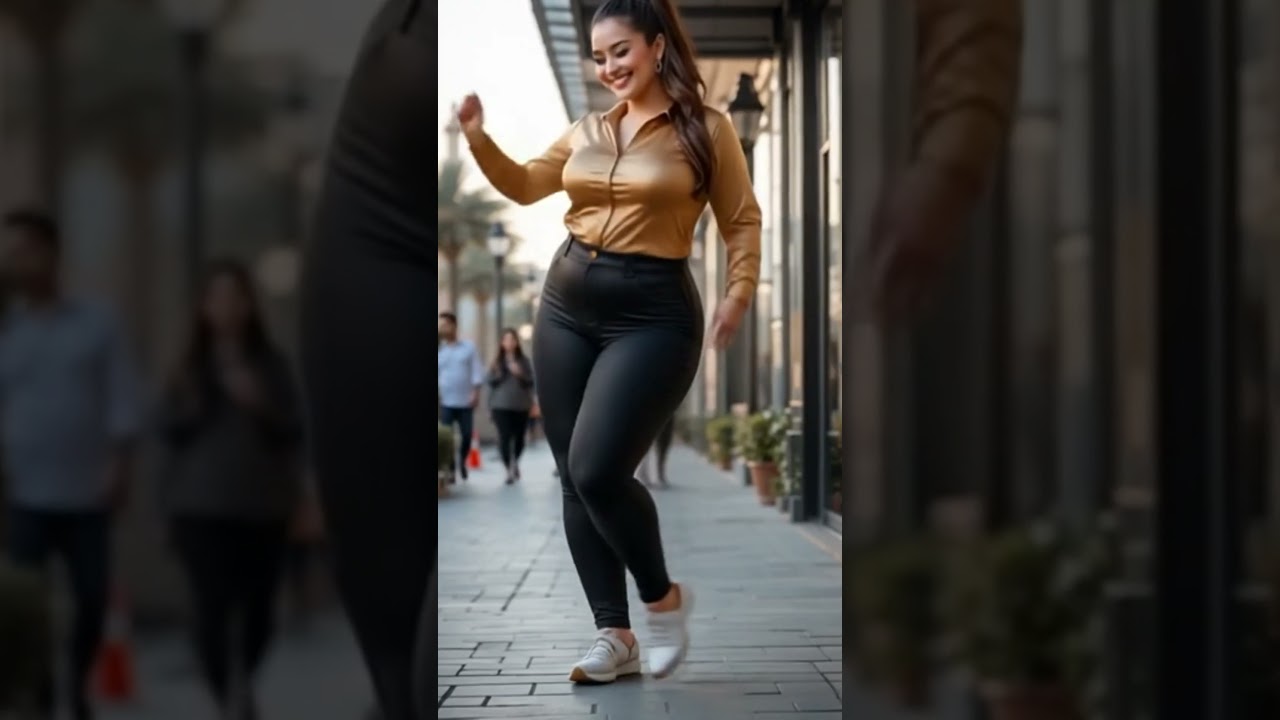 Pretty Girl Dancing on the Road | Dubai Princess 
