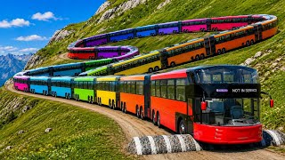 Longest S-Shaped Bus vs Huge SpeedBumps Challenge | BeamNG.drive screenshot 3