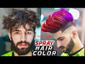 Shocking Temporary Spray Hair Color Transformation | Big Quiff Haircut & Hairstyle