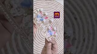Meesho Princess 👑 Tiara Crown  Blue Butterfly White Pearls #shortsviral #princesscrown #viral