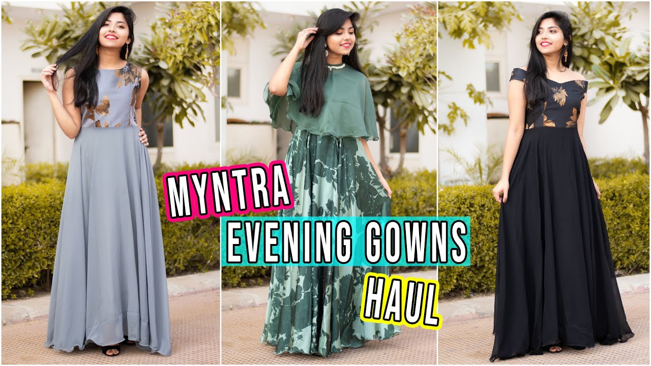 evening gowns myntra