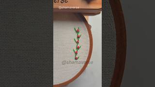 Beautiful Feather Stitch Border Design ✨🌷| Easy floral embroidery design #shamaverse #embroidery