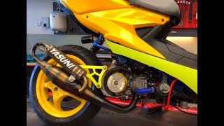 MALOSSI MHR THUNDER AEROX 70CC TEST EN UPDATES - VOL GAS MET JOEY - YouTube
