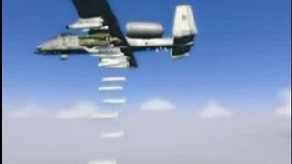 A-10A Thunderbolt уничтожает колонну бронетехники/A-10A fight