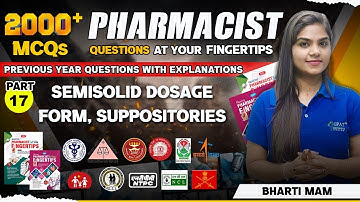 L-17 | Semisolid Dosages form, Suppositories MCQs #pharmacistpreviousyearquestionpapers #pharmacist