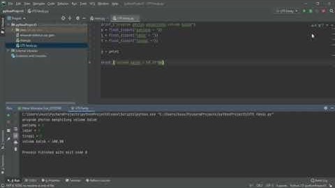 PROGRAM PYTHON MENGHITUNG VOLUME BALOK