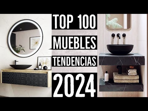 100 MUEBLES para BAÑOS MODERNOS 2024 con LAVABO y ESPEJO