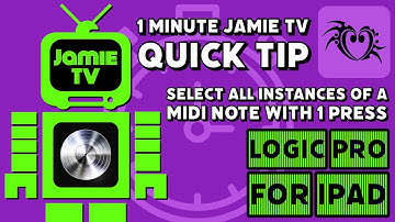 Logic Pro For iPad - Select All Instances Of A Midi Note With 1 Press
