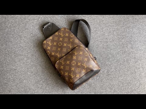 Louis Vuitton, Bags, Louis Vuitton Avenue Sling Mens Monogram Bag M45897  Virgil Leather Black Matte
