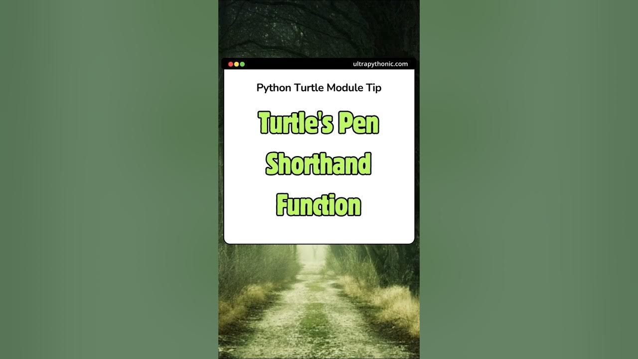 pen shorthand function in python turtle #coding #programming # ...