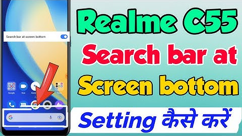 Realme C55 me Apne phone ki home screen per Google Search bar kaise show kare | vkmtechnical