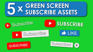Best 5 Green Screen Animated Subscribe buttons for Youtube Videos - 4K - Royalty Free