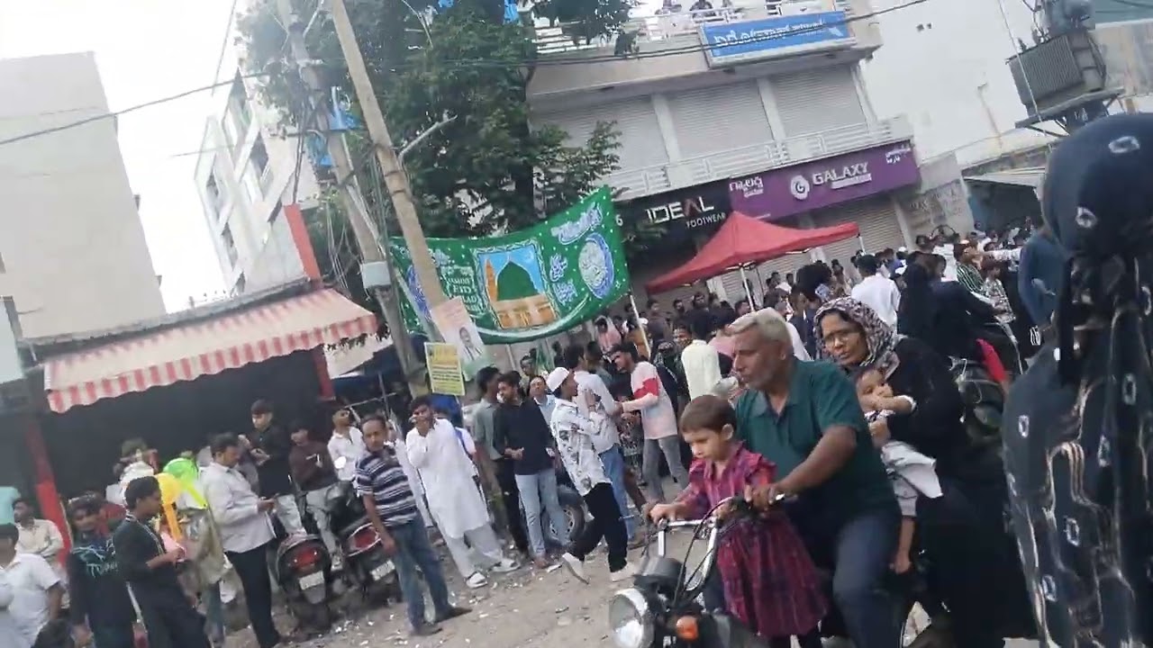 Milad un Nabi kg halli police station main road in celebrate##