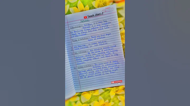 essay on the pollution in English