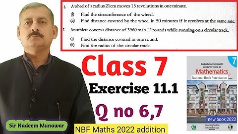 Class 7 Exercise 11.1 Q no 6,7 ex 11.1 NBF Maths Federal  Text Book Board Sir Nadeem Munawar