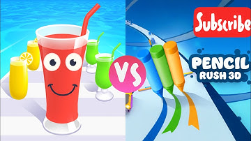 Juice run🥤 VS pencil run✏️ - All Levels Speed RunGameplay Android iOS 