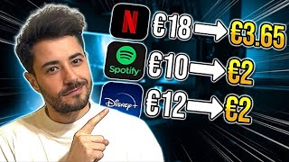 Come Avere Qualsiasi Abbonamento Come Netflix, Spotify, Disney, Canva, NordVPN, Quasi GRATIS