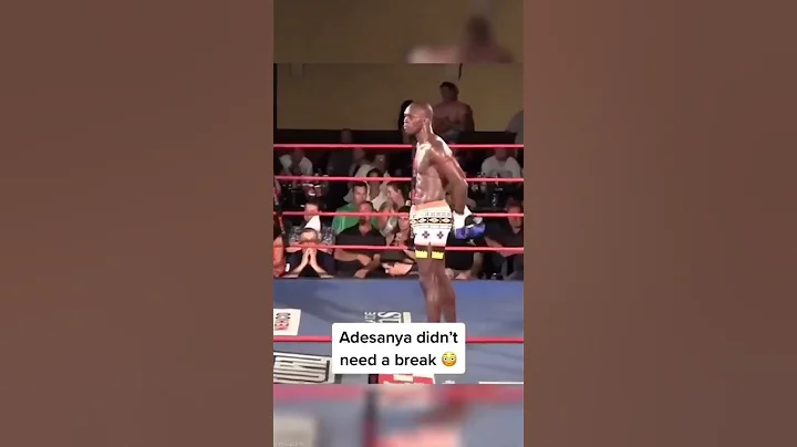 Israel Adesanya doesn't rest in his corner during Muay Thai Match
