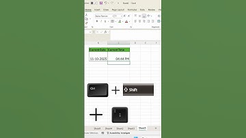 Current Date and Time Shortcut in Excel | Insert Date & Time Instantly #excel #excelformula