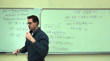 Intermediate Algebra Lecture 10.5 Part 1