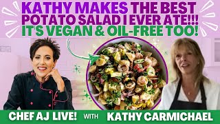 Kathy Carmichael Makes The BEST Potato Salad I Ever Ate!!!  It's Vegan and OilFree too!