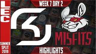 SK vs MSF Highlights | LEC Summer 2019 Week 7 Day 2 | SK Gaming vs Misfits Gaming