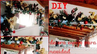 DIY.decora un espejo para esta navidad elegante fácil. económico