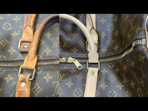 Louis Vuitton Keepall Bag Monogram Canvas 55 Replacing all the leather. 