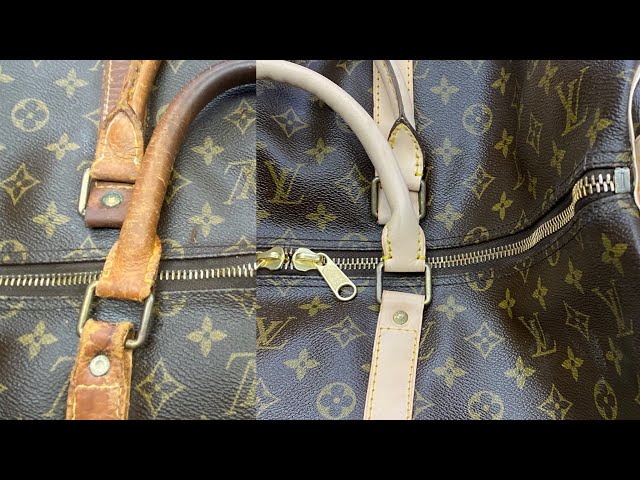 Louis Vuitton keepall 55 MONOGRAM STRAP Brown Leather ref.440751 - Joli  Closet